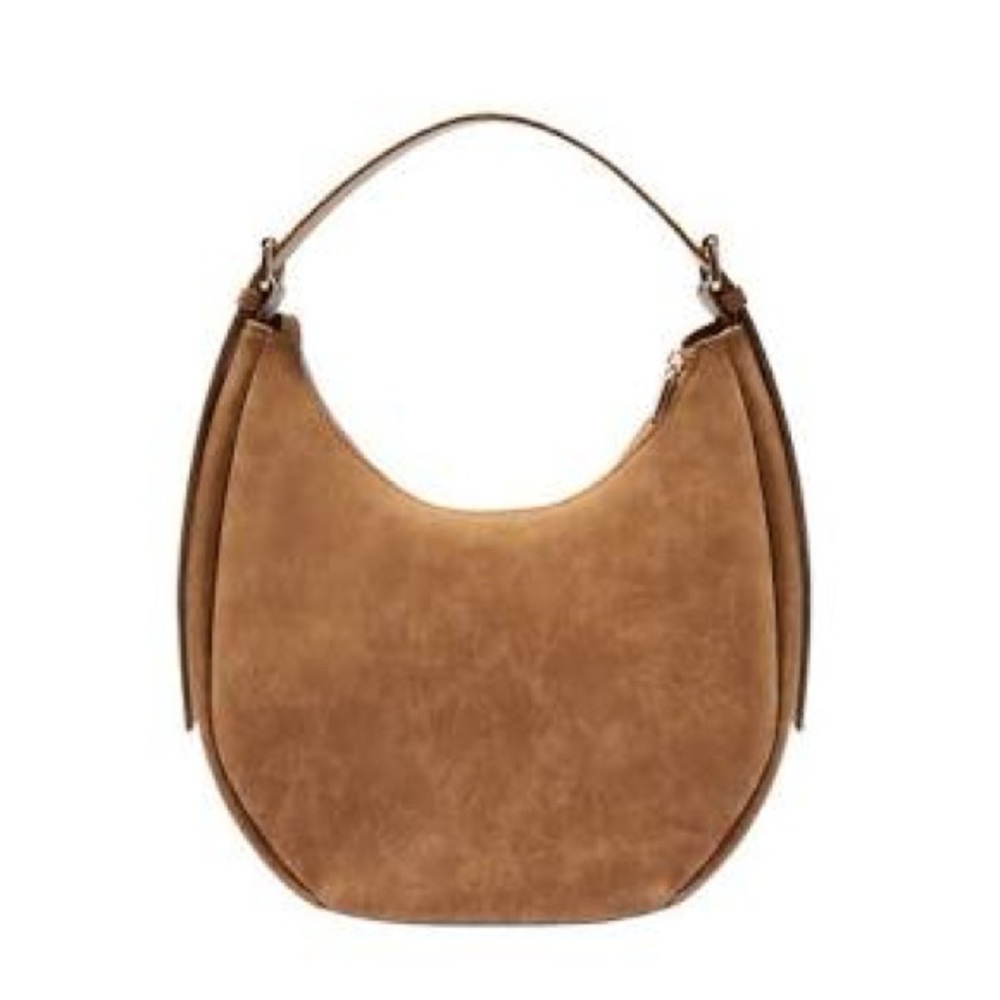 Fourth Studio Faux Suede Crescent Tan Hobo Bag